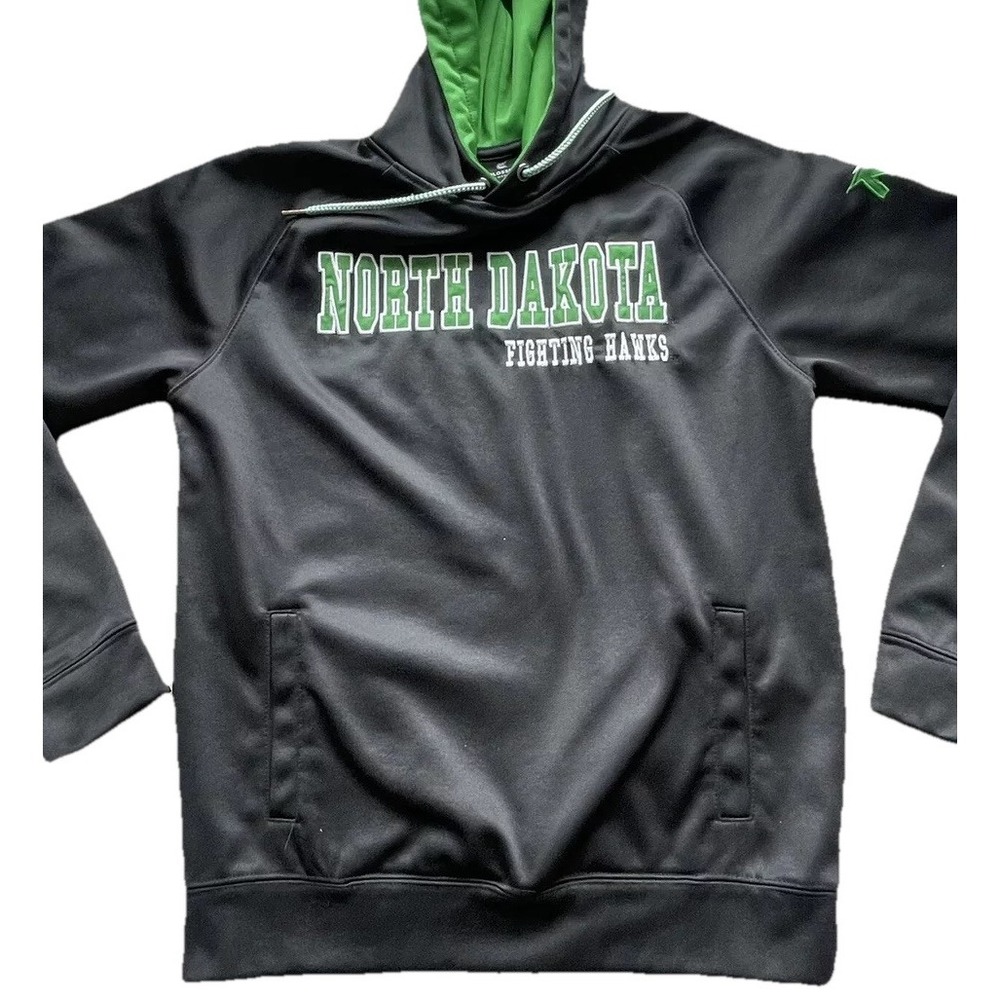 North Dakota Fighting‎ Hawks Men's Hoodie Size Small Embroidered UND Pullover